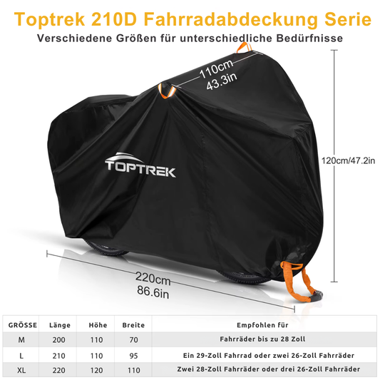TOPTREK StormShield Fahrradabdeckung™