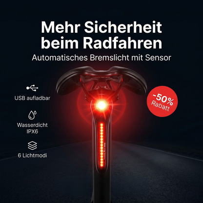 LED Fahrrad Rücklicht mit Bremslicht für bessere Sichtbarkeit und Sicherheit im Straßenverkehr