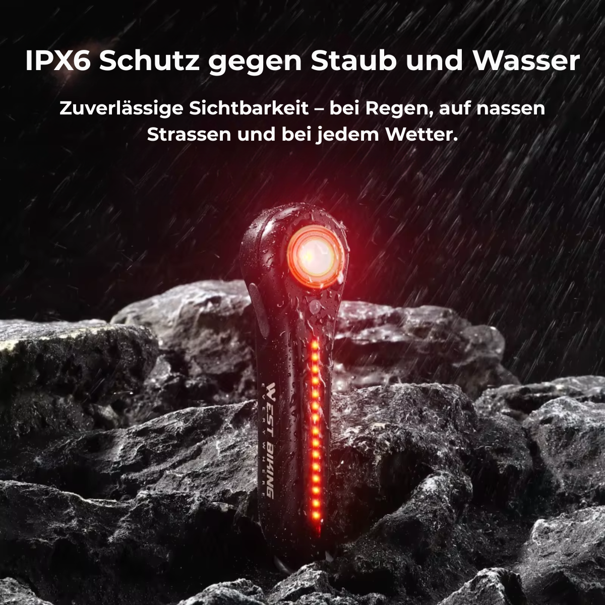 USB-C aufladbares Fahrrad Rücklicht mit langer Akkulaufzeit für den täglichen Einsatz